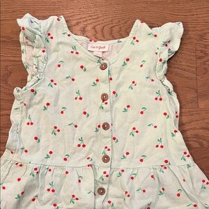 Cat & Jack Mint Cherry Print Dress